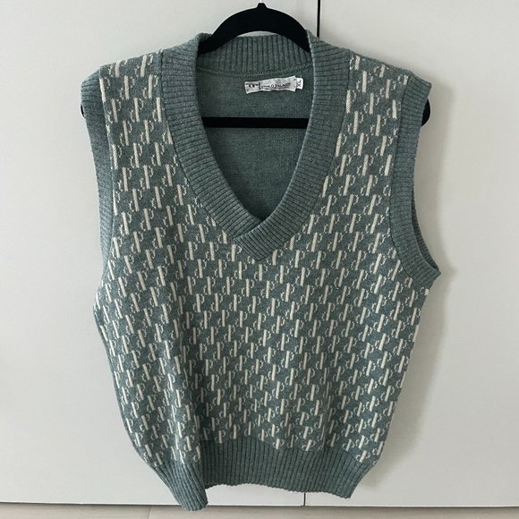 Vintage Carlo Palazzi Italian Made Sweater Vest Unisex XL - Picture 1 of 5